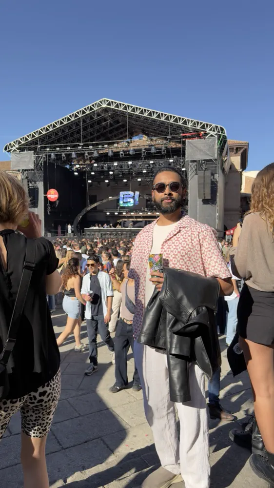 At a festival main stage
